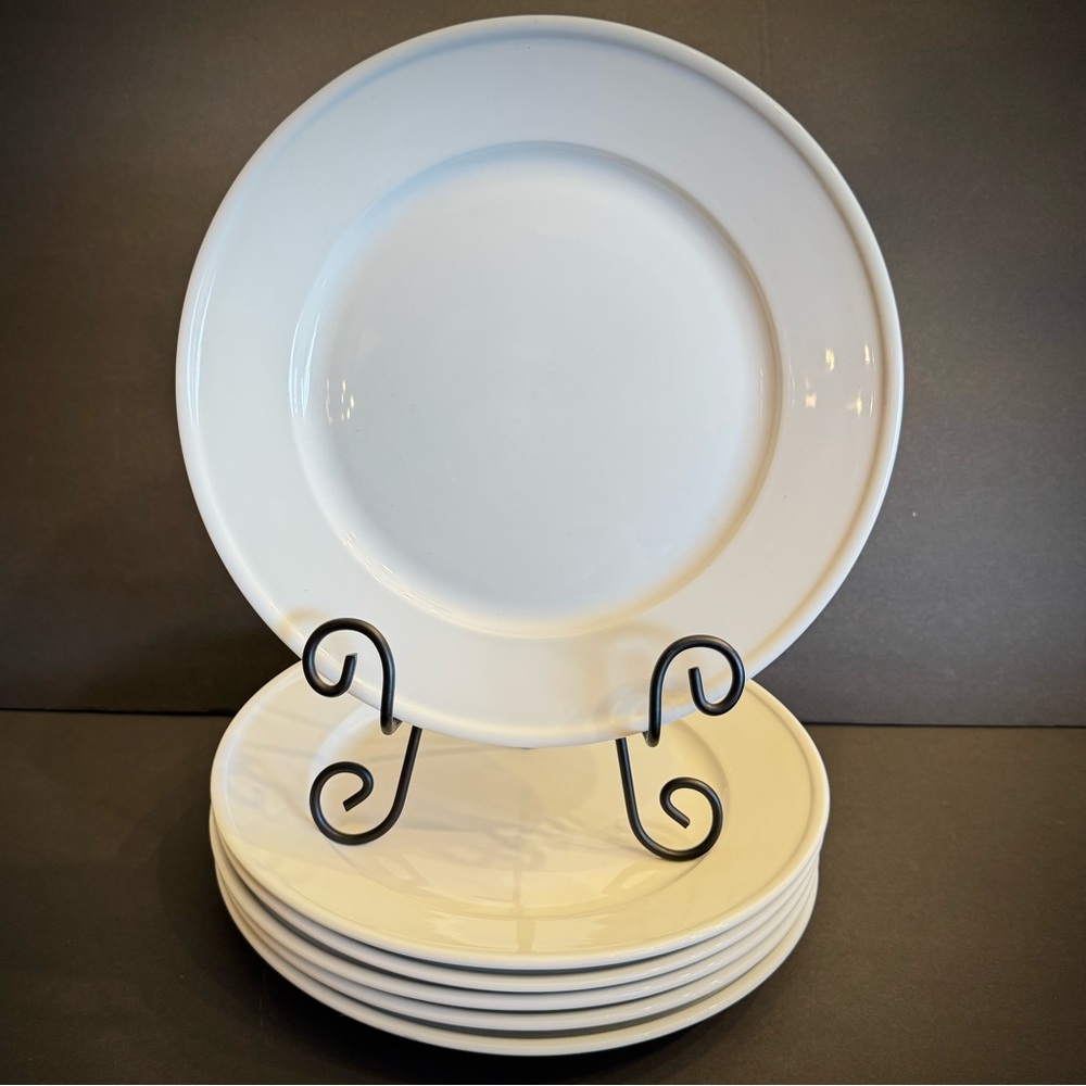 Set Of 2 Williams Sonoma Pantry Essentials 11" Dinner Plates White Porcelain